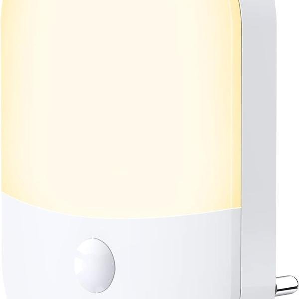 LED Nightlight, Nightlight with 5 Levels of Brightness and Light Sensor, Plug and Play Children's Nightlight Night Lamp for Bedroom, Kitchen, Hallway, Staircase, Living Room, Warm White