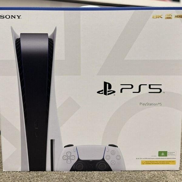 Sony PS5 Slim Disc Edition Console Two DualSense Controllers Bundle - White